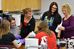 Math class at Northeast offers hands-on experience for vet tech students